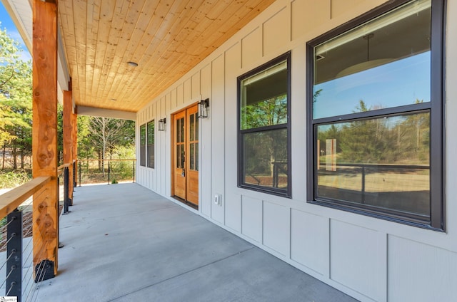 view of patio with covered porch