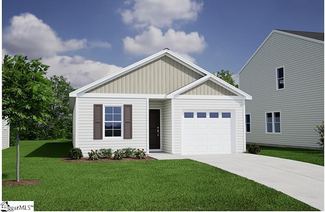 view of front of property with a front yard