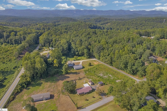 aerial view featuring a mountain view