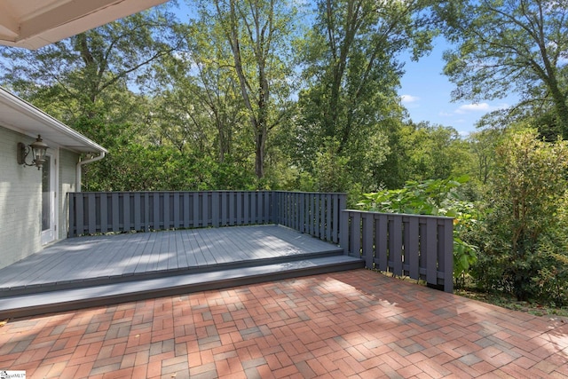 view of patio / terrace with a wooden deck