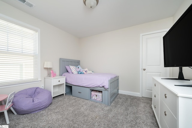 view of carpeted bedroom