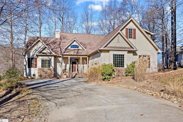 view of front facade with a garage