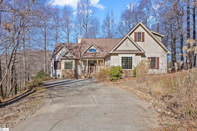 view of front of property with covered porch