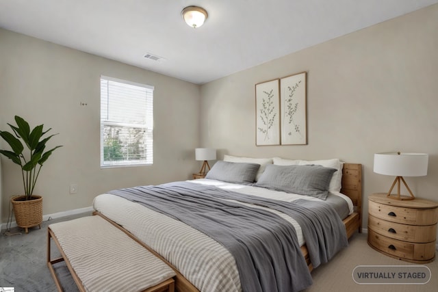 bedroom featuring carpet