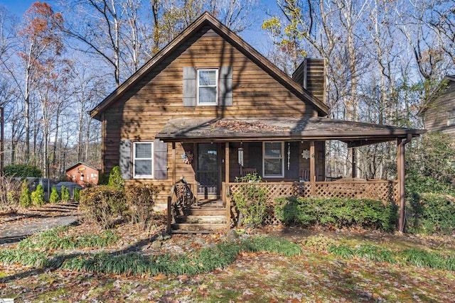 view of front of home featuring a porch