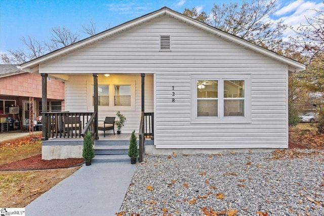 view of front of home featuring a porch