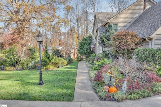 view of community featuring a yard