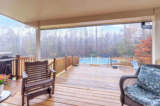 view of wooden deck