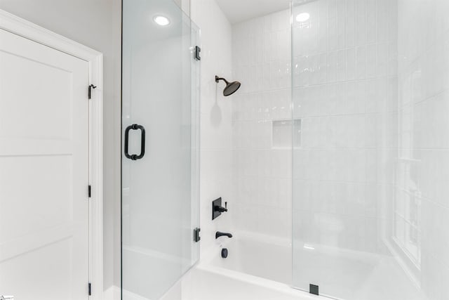 bathroom featuring enclosed tub / shower combo