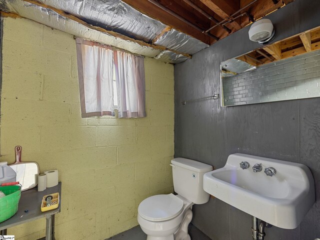 bathroom with sink and toilet