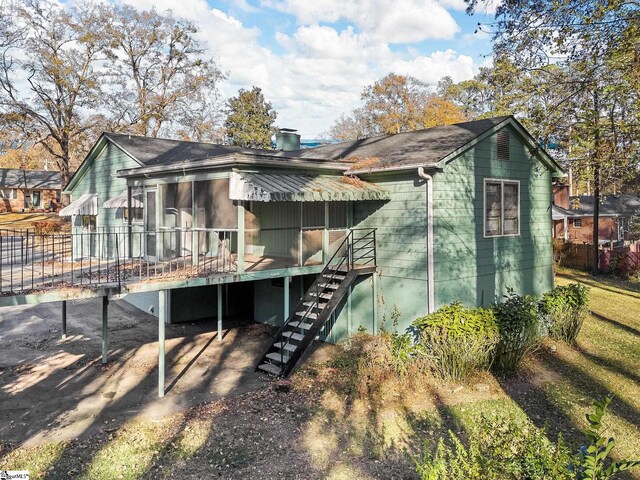 view of rear view of property