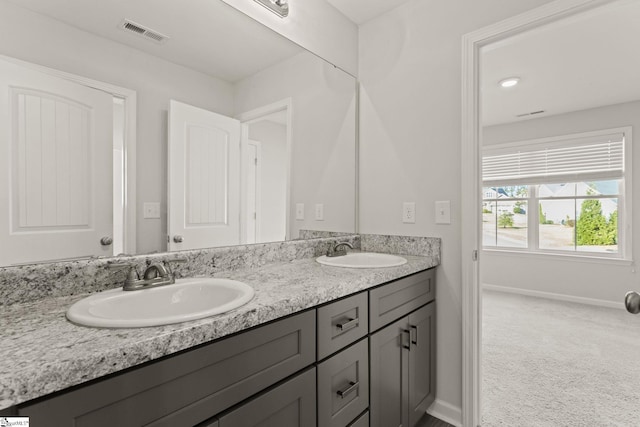 bathroom with vanity