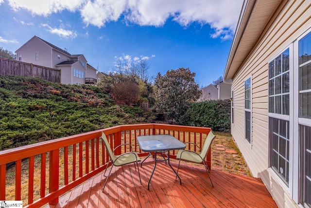 view of wooden deck