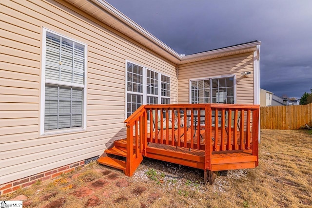 view of wooden deck