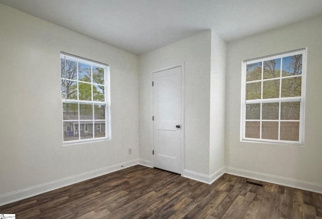 interior space featuring dark hardwood / wood-style floors