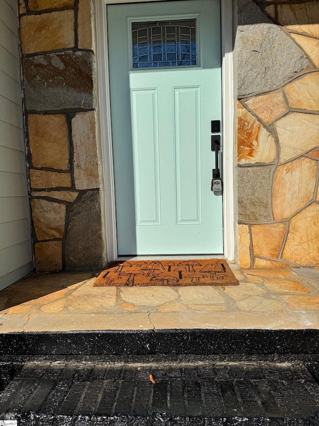 view of doorway to property