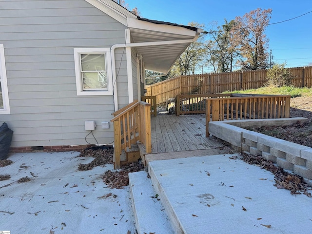 view of wooden deck