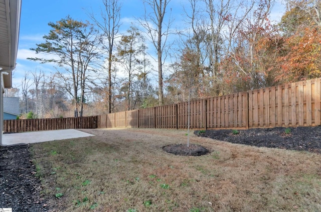 view of yard featuring a patio