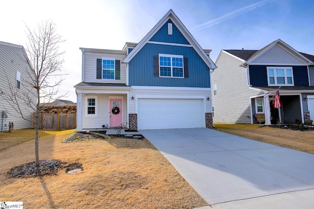 view of front of house featuring a garage