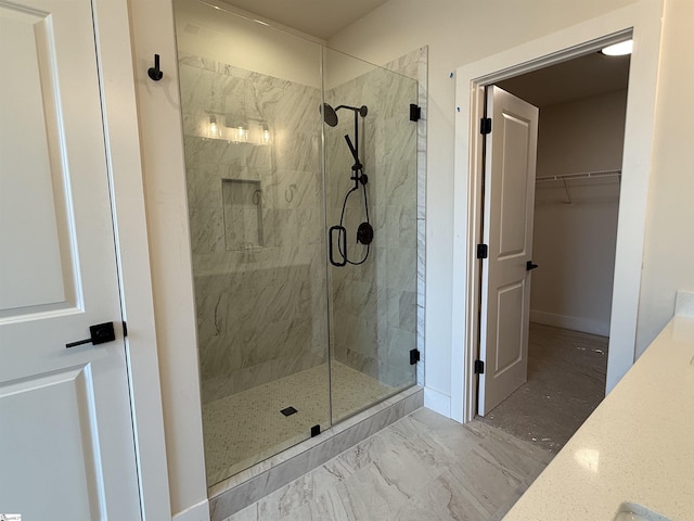 bathroom with walk in shower