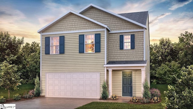 craftsman-style house featuring a garage