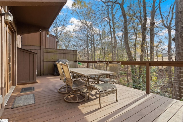 view of wooden terrace