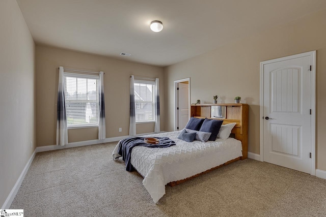 view of carpeted bedroom