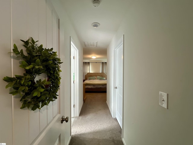 hallway featuring carpet floors