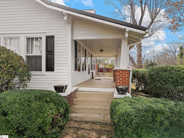 exterior space with a porch