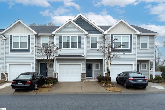 view of property featuring a garage