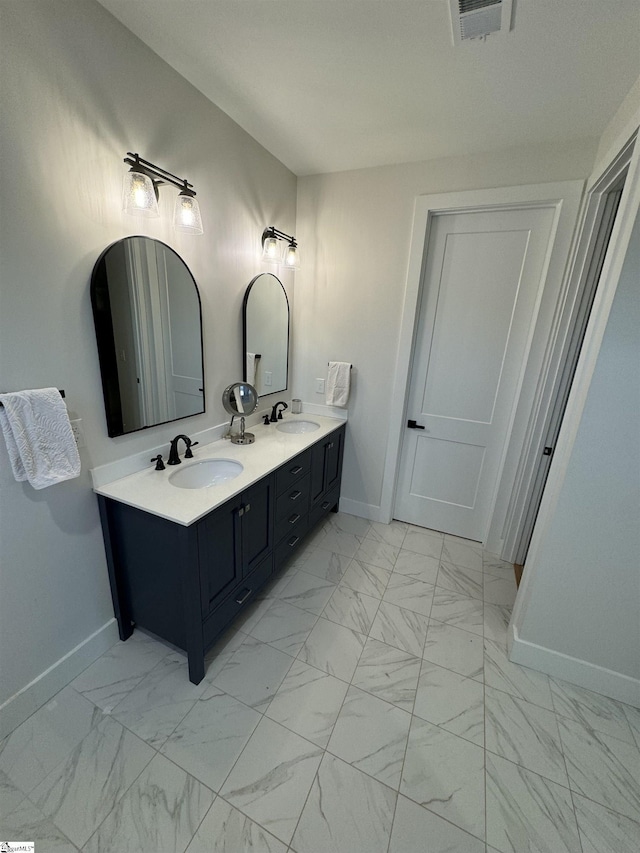 bathroom with vanity