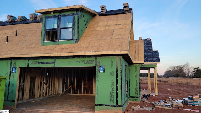 view of home's exterior with a garage