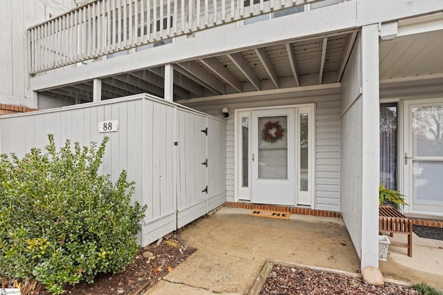 view of doorway to property