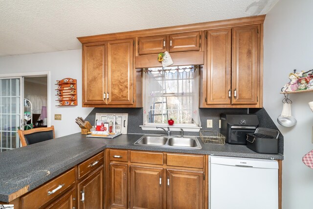 249 Monroe Bridge Rd, Honea Path, SC 29654 - kitchen with a textured ceiling, dishwasher, and sink