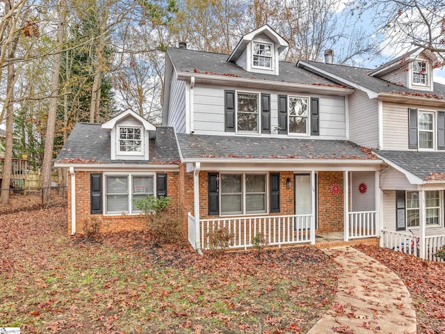 view of front property with a porch