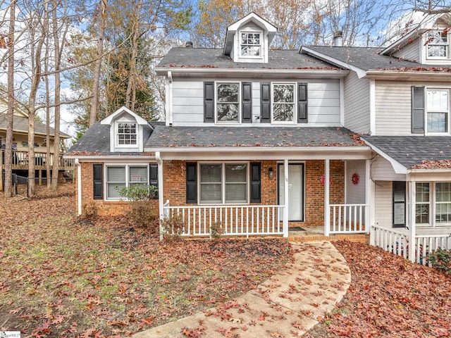 view of front of house with covered porch