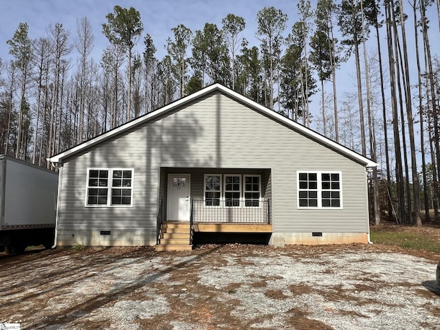 view of front of property featuring a porch