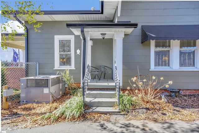 entrance to property with central AC