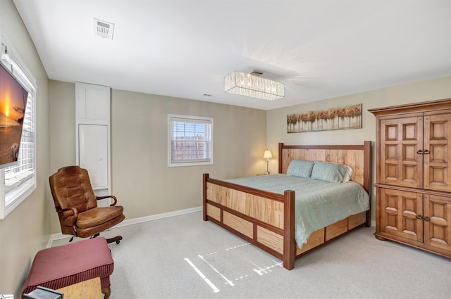 view of carpeted bedroom