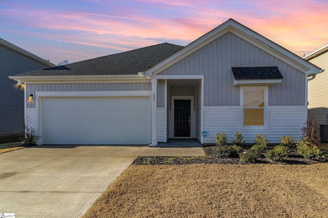 view of front of home featuring a garage