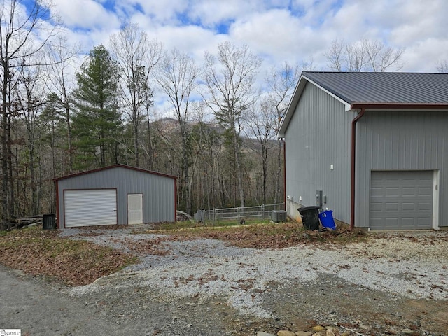 garage featuring central AC unit