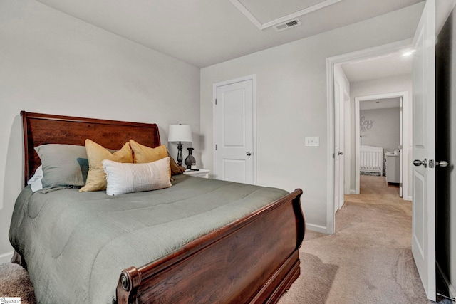 view of carpeted bedroom