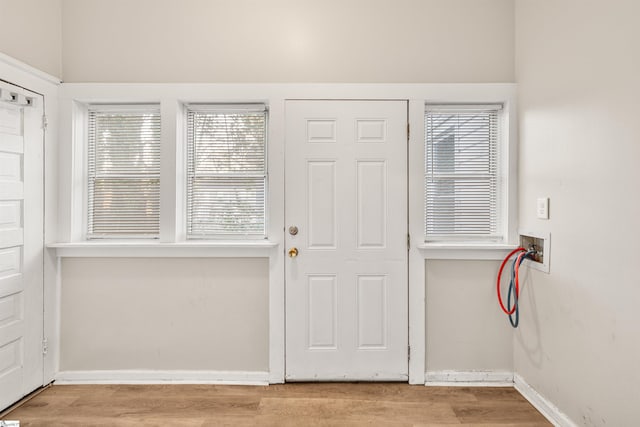 foyer featuring light hardwood / wood-style flooring