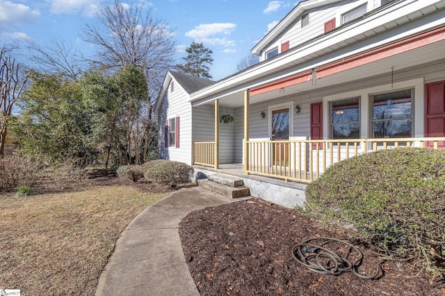 view of front of home with a porch