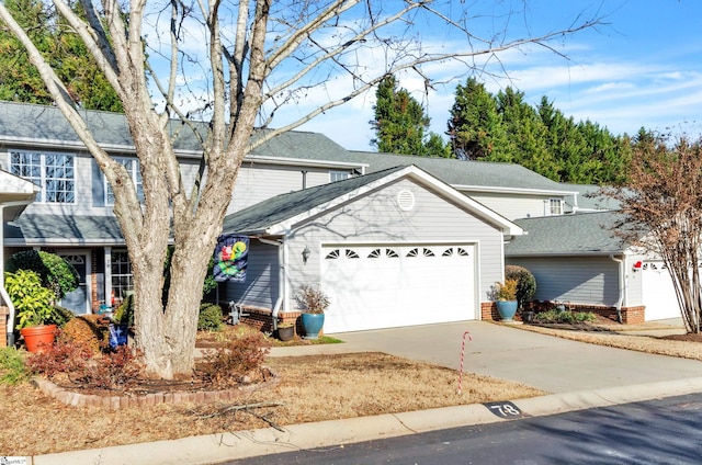 view of property featuring a garage