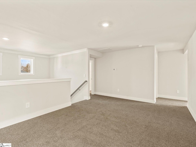 basement featuring carpet floors