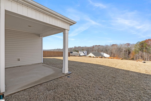 view of yard with a patio