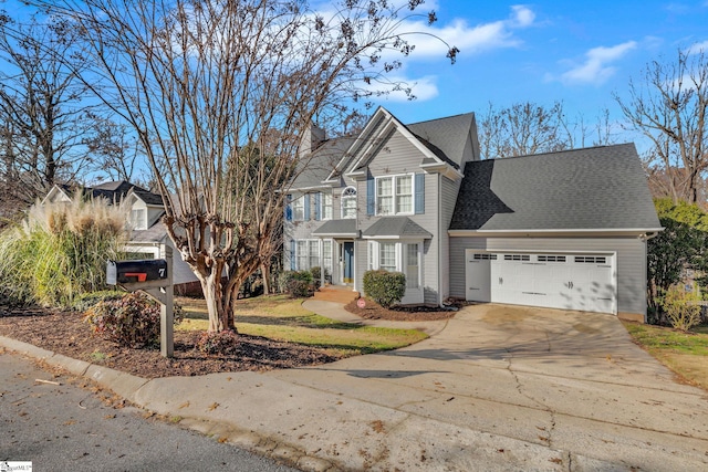 view of front of home featuring a garage