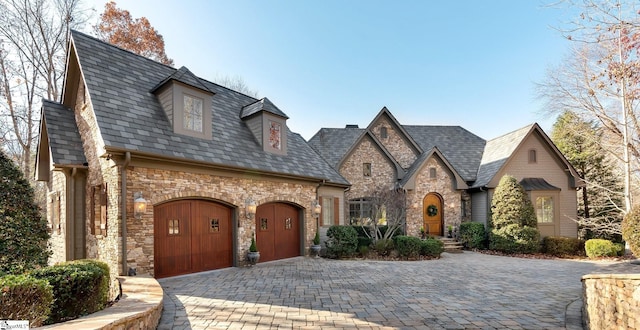 view of front facade featuring a garage