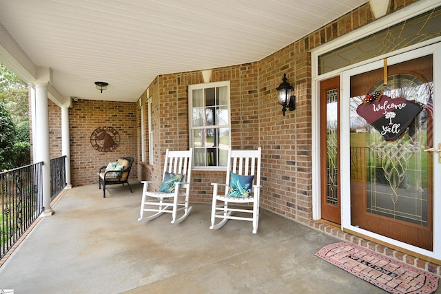 view of patio / terrace with a porch